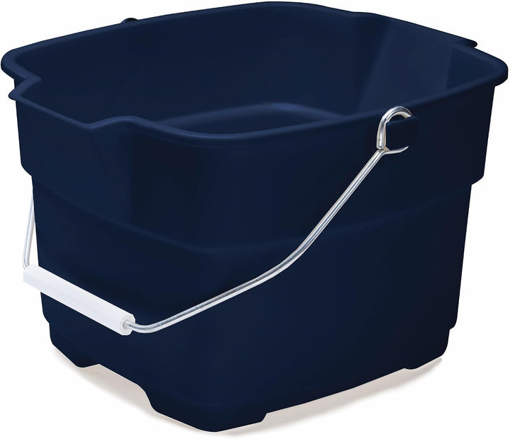 Rubbermaid Roughneck quadratischer Eimer, 15 Viertelgrösse, blau, Stabiler Eimer, Organizer, Haushal