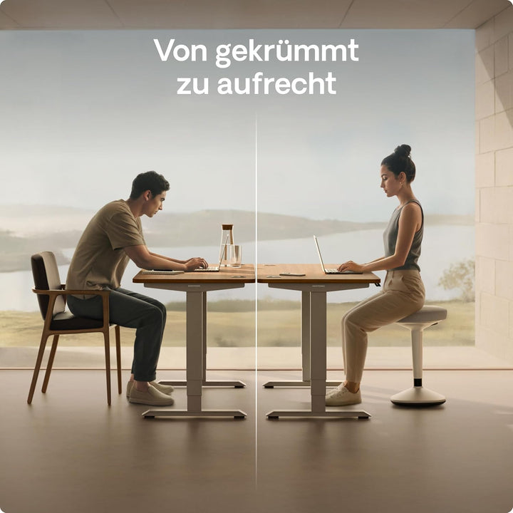 Desktronic Ergonomischer Stehhocker höhenverstellbar (57–82 cm) – Wackelhocker 37 cm Durchmesser, 36