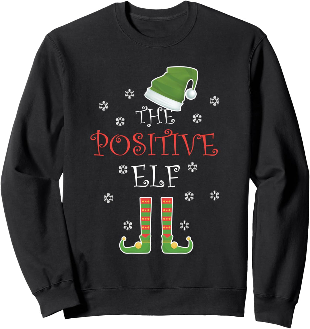 Weihnachten Positiv Elf Familie Matching Kostüm Lustig Sweatshirt