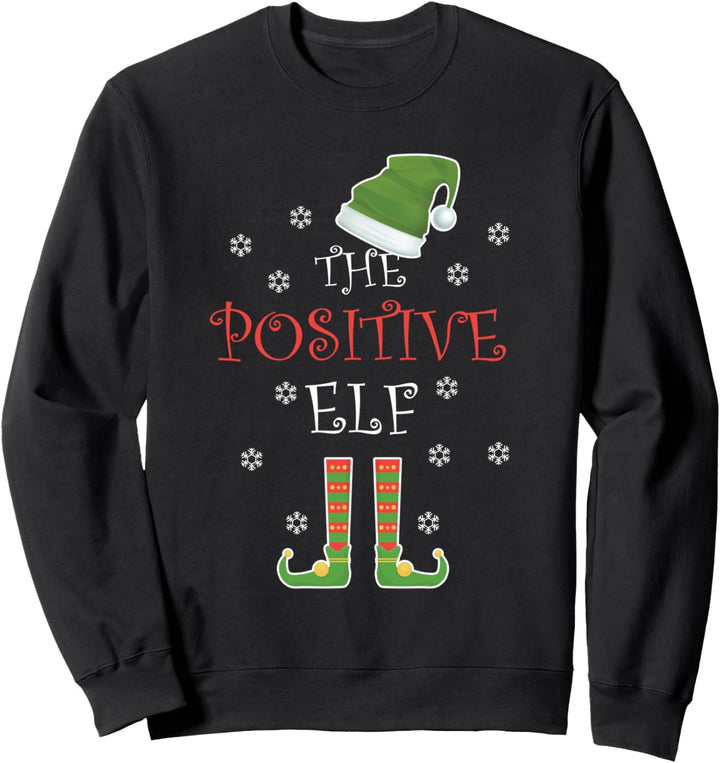 Weihnachten Positiv Elf Familie Matching Kostüm Lustig Sweatshirt