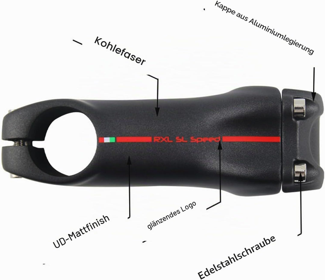 RXL SL Carbonfaser rennrad vorbau Ø 31.8, Carbon vorbau rennrad 6/17grad 70/80/90/100/110/120/130mm