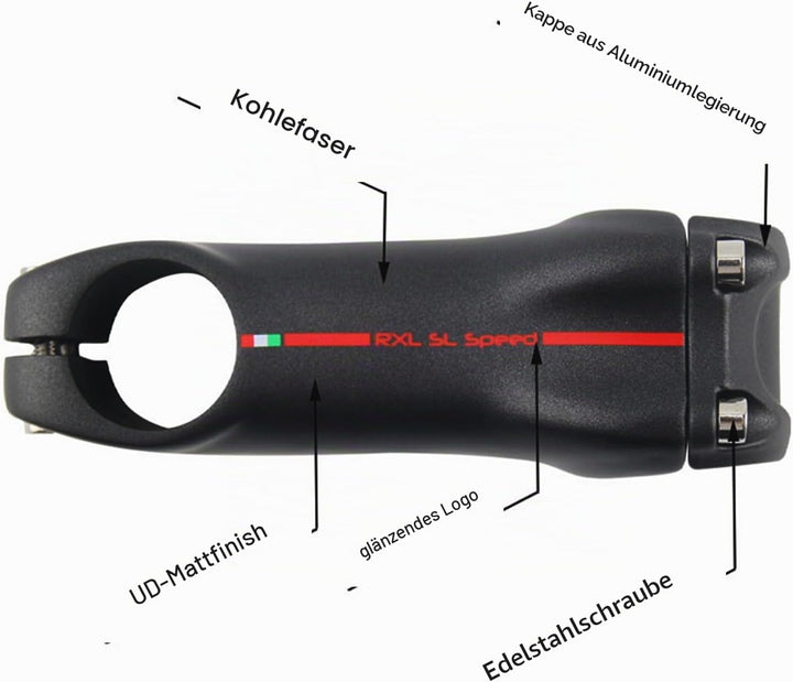 RXL SL Carbonfaser rennrad vorbau Ø 31.8, Carbon vorbau rennrad 6/17grad 70/80/90/100/110/120/130mm