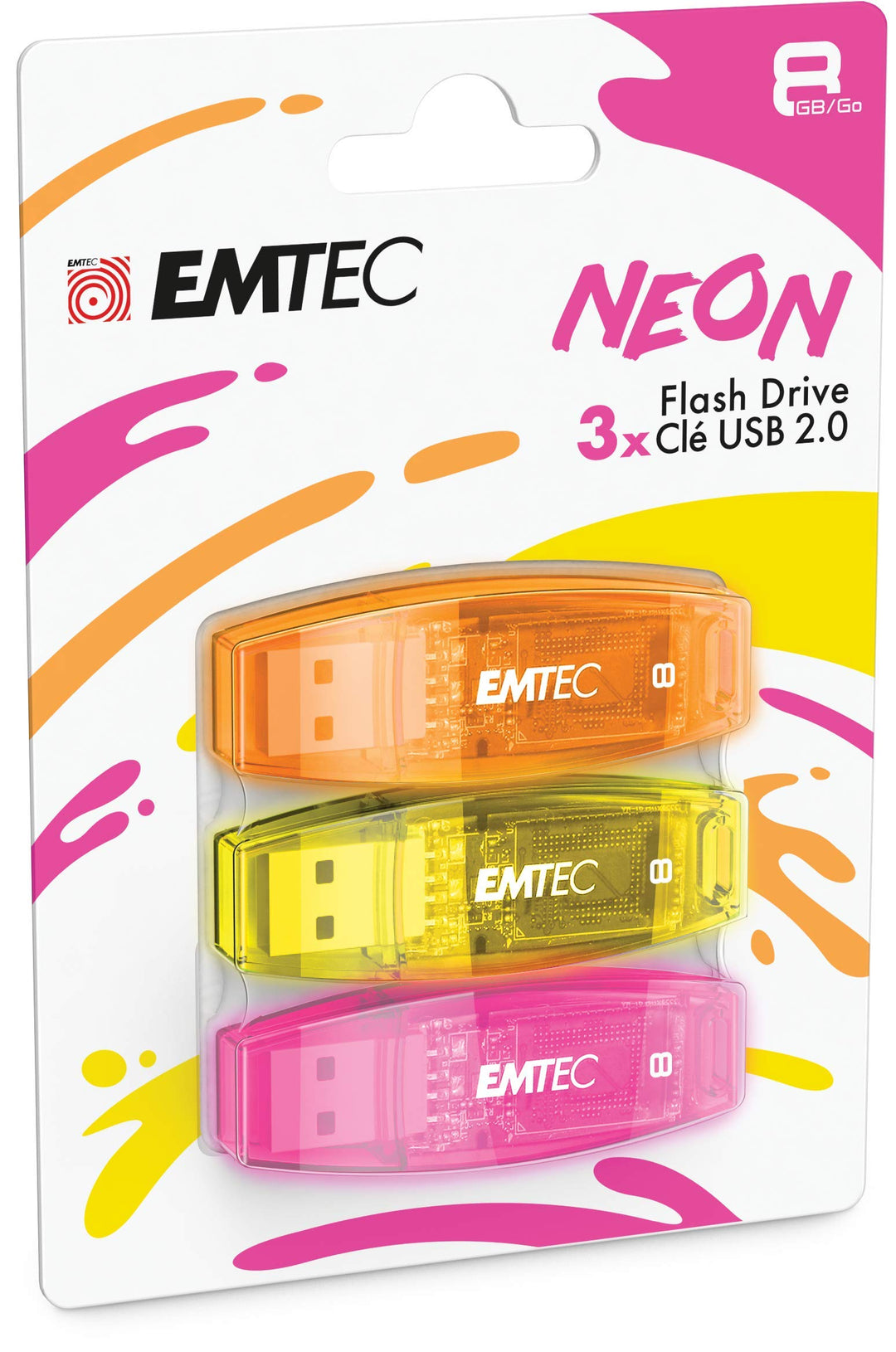 EMTEC USB-Stick 2.0 C410, Flash-Laufwerk, 8 GB, Lesegeschwindigkeit 5 MB/S, Schreiben 15 MB/S, kompa