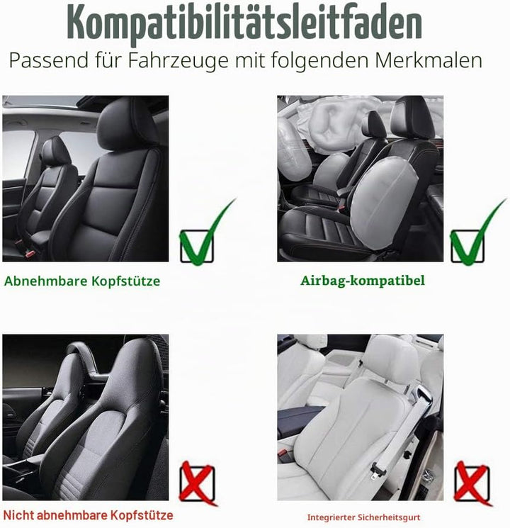 TOYOUN Universal Sitzbezüge Auto Vordersitze Autositzbezüge Schonbezüge Vorne Vordersitzbezüge Seite
