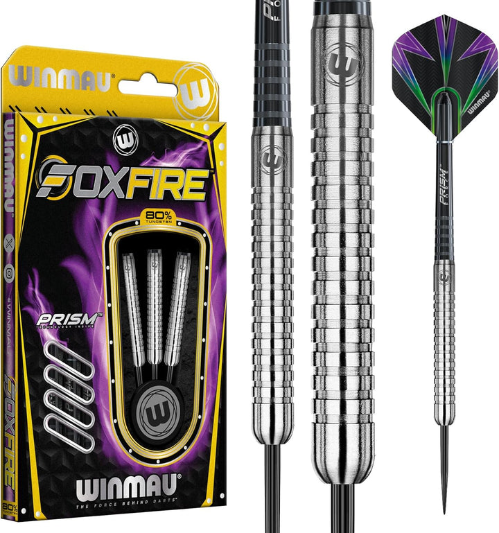 Winmau Foxfire Profi Wolfram Steeltip Dartpfeile Set mit Flights und Schäfte 23 g, 23 g