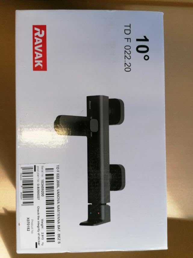 RAVAK | BADARMATUREN | EINHAND-WANNENBATTERIE 10° F | SCHWARZ | TD F 022.20, Schwarz