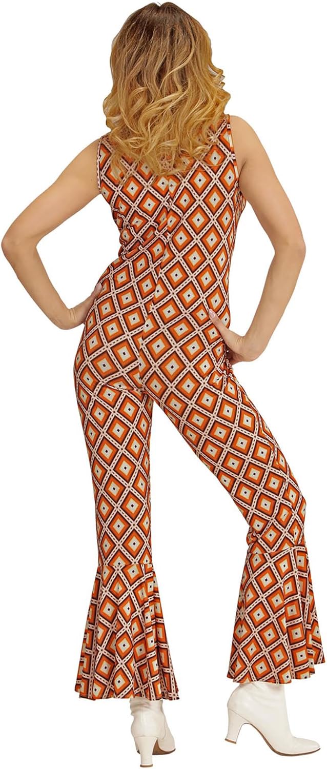 "70s LADY JUMPSUIT" rhombus - (M), M