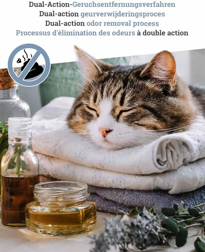 Petrebels Katzenstreu Natural Wellness, 2X 9,5 Liter, Classic Linen Duft, 100% Natürlich, 2er-Pack