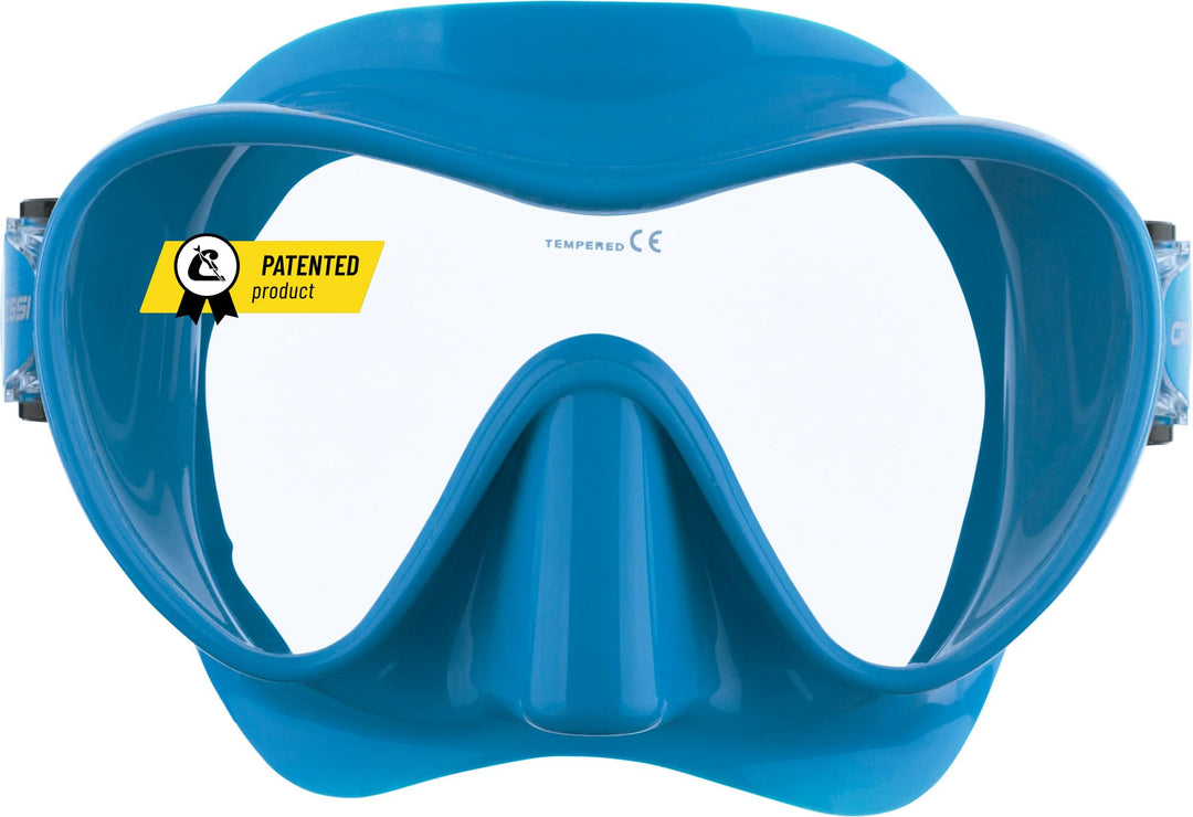 CRESSI F1 - Rahmenlose Maske F1 oder Combo Set Rahmenlose Maske + Schnorchel Dry zum Tauchen und Sch