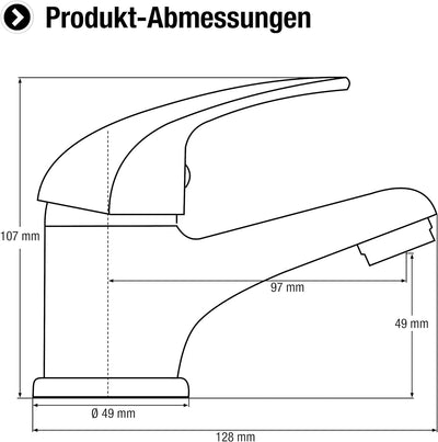 Cornat Spülkasten FARO, weiss/Start-/Stopp-Spülung/Toilettenspülung & Waschtisch-Einhebelarmatur “Pi