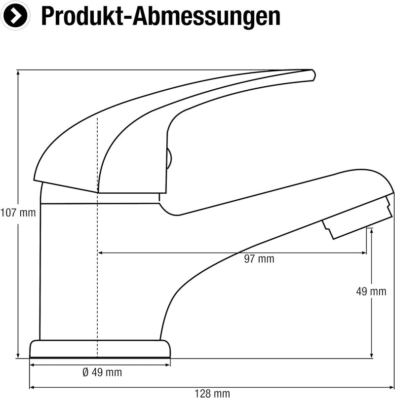 Cornat Spülkasten FARO, weiss/Start-/Stopp-Spülung/Toilettenspülung & Waschtisch-Einhebelarmatur “Pi