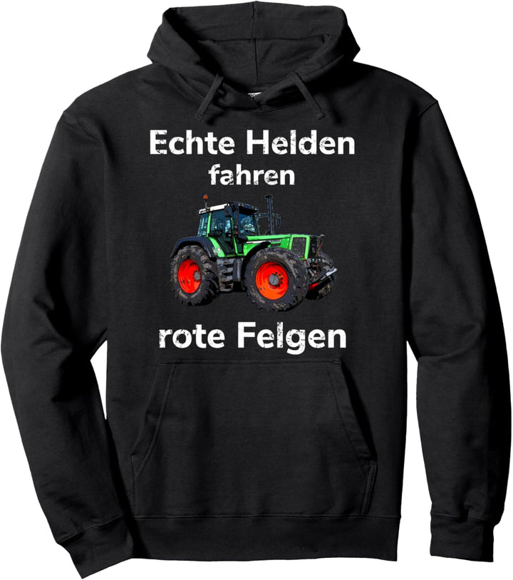 Landwirt Trecker Traktor Bauer Landwirtschaft rote Felgen Pullover Hoodie