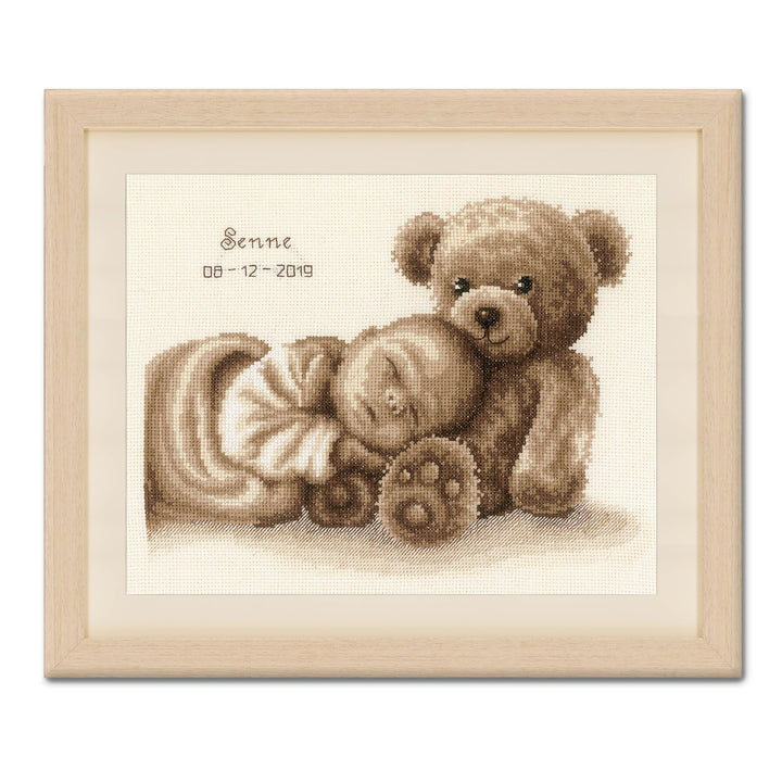 Vervaco PN-0163786 Baby & Bär Zählmusterpackung, Baumwolle, mehrfarbig, 28 x 22 cm / 11,2" x 8,8"