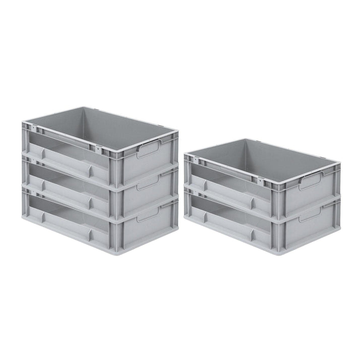 SuperSparSet 5x Eurobox NextGen Insight | HxBxT 17x40x60cm | 34 Liter | Seite offen | Eurobehälter,
