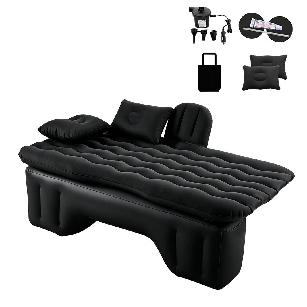 Auto Matratze, 135 * 70 * 38cm Auto Luftmatratze mit Zuzünder Aufblaspumpe und Zwei Kissen, Aufblasb