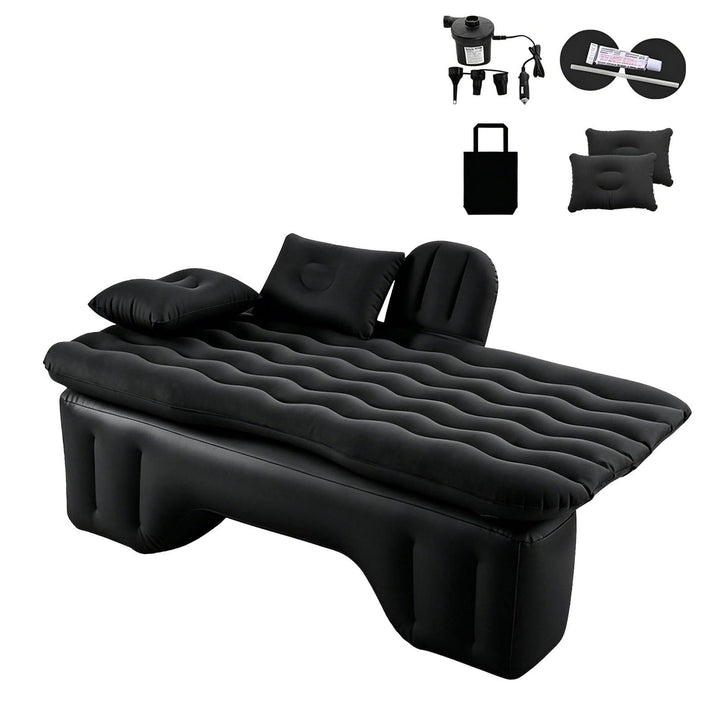 Auto Matratze, 135 * 70 * 38cm Auto Luftmatratze mit Zuzünder Aufblaspumpe und Zwei Kissen, Aufblasb