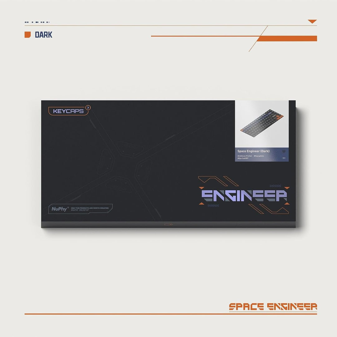 nuphy Keycaps Space Engineer, 117 Set, PBT Tastenkappen für Gaming Tastatur Low-Profile NSA Dye-sub,