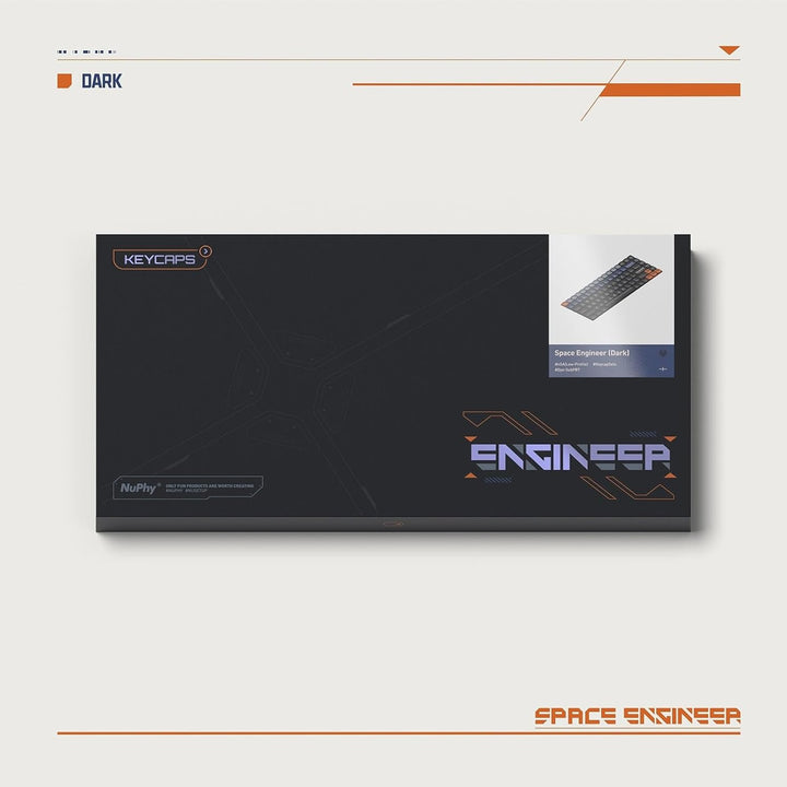 nuphy Keycaps Space Engineer, 117 Set, PBT Tastenkappen für Gaming Tastatur Low-Profile NSA Dye-sub,