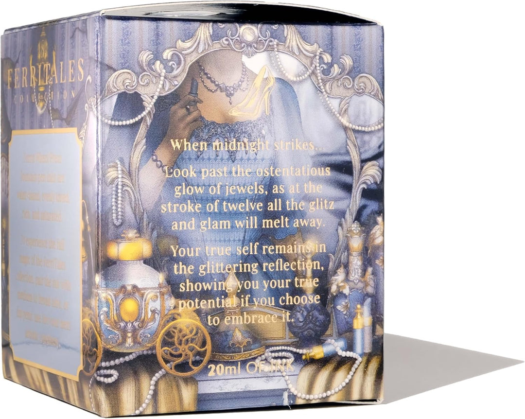 Ferris Wheel Press Fountain Pen Ink | FerriTales Collection | Glistening Glass Blue-Grey with a Gold