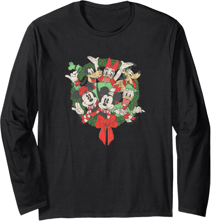 Disney Mickey & Friends Smiling In The Weihnachten Wreath Langarmshirt