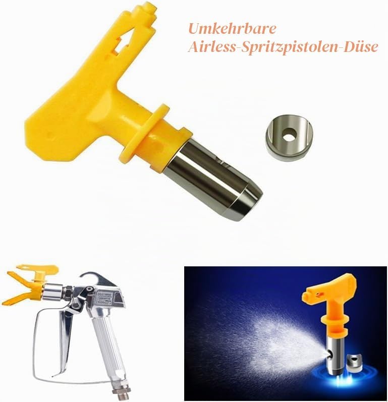 12 Stück Airless Farbsprühdüsenspitzen, Airless düse mit 2 Düsenspitzenschutz, für airless farbsprüh