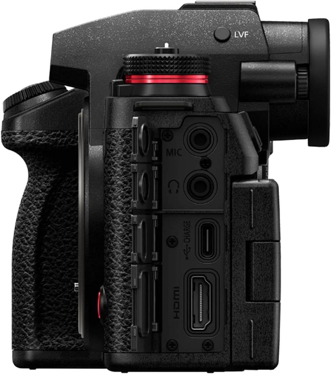 Panasonic LUMIX S1IIE Spiegellose Vollformatkamera, nur Gehäuse, 24 MP, CS4K 60p, 6K 30p Open Gate,