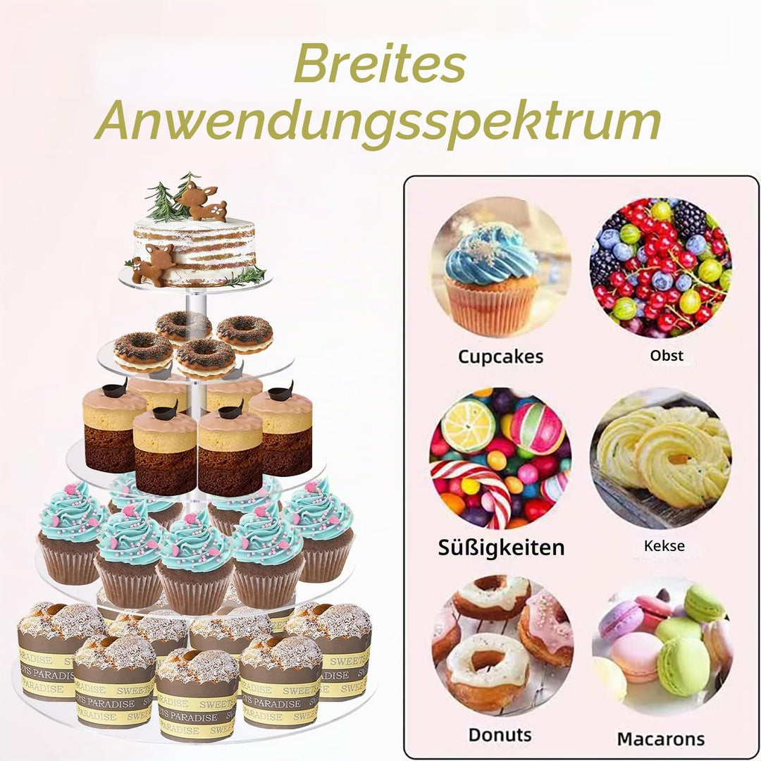 Lighterday 5 Etagen Etagere Acryl Tortenständer Cupcake Ständer Cake Stand Kuchenständer,Donut Cupca