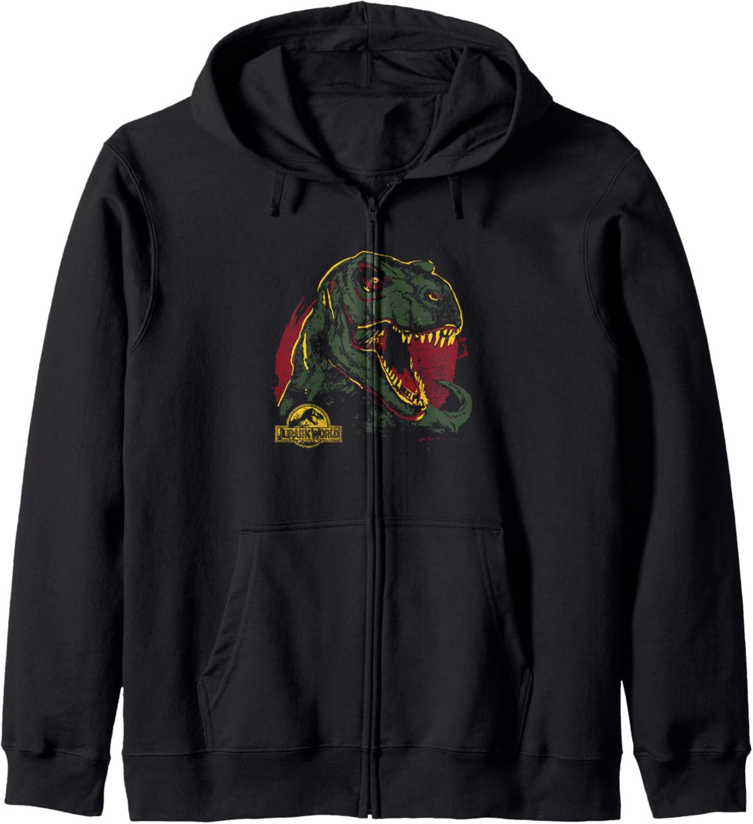 Jurassic World T-Rex Roaring Portrait Destressed Kapuzenjacke