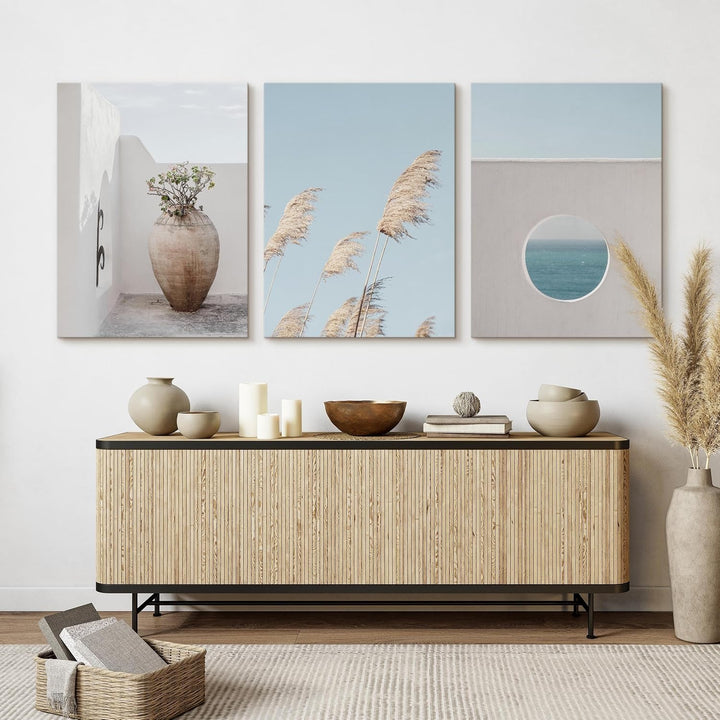 Muralo - Wandbilder Leinwand Set Aufhängefertig - Bilder für Wohnzimmer Schlafzimmer - Moderne Wandd