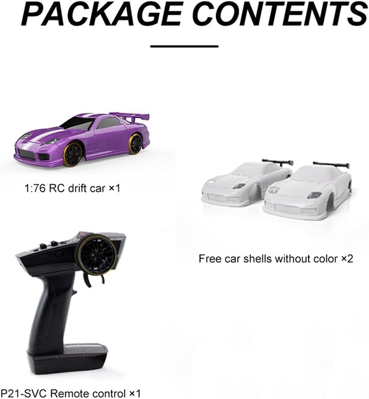 FLYCOLOR Turbo Racing C61 1:76 Skala Drift RC Auto mit Gyro Mini Full Proportional RTR 2.4GHZ Fernbe