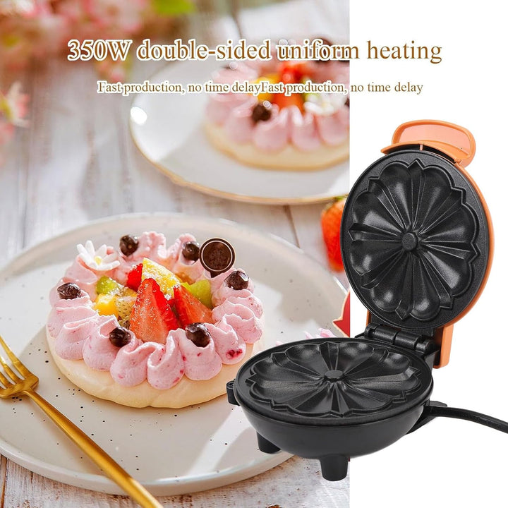 350 W Mini-Kuchenmaschine, tragbare Mini-Kuchenmaschine, antihaftbeschichtete doppelseitige Heizung,