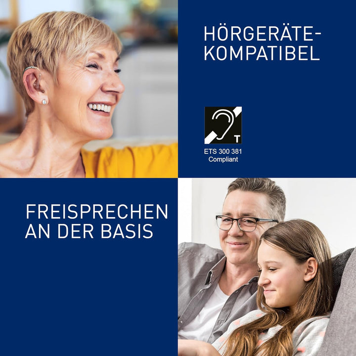Panasonic KX-TGE520GS Senioren Schnurlostelefon mit Anrufbeantworter, Station & Hörer, Freisprechein