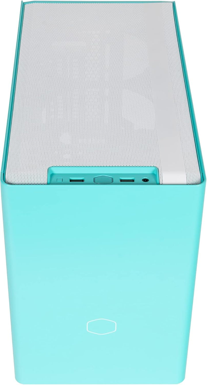Cooler Master MasterBox NR200P Mini-ITX-PC-Gehäuse – Seitenteil aus gehärtetem Glas, hervorragende K