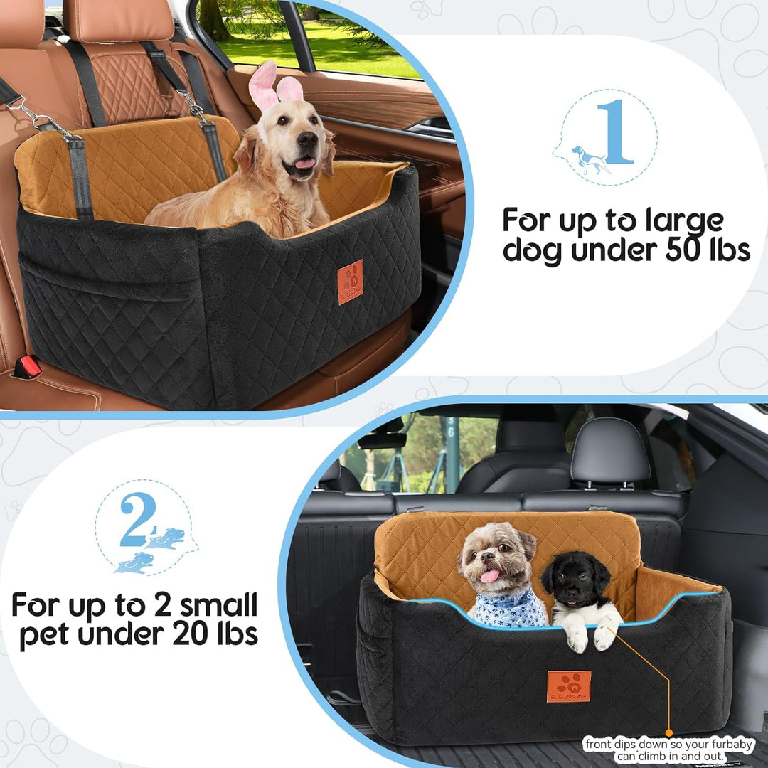 GL GLENSLAVE Hunde Autositze für mittlere/grosse, Hundesitz für Hunde unter 22Kgs oder 2 kleine, Abn