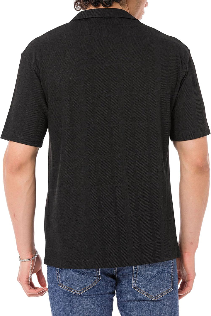 Redbridge Hemd für Herren Freizeit-Hemd Kurzarm Leichter Stoff XXL Schwarz, XXL Schwarz
