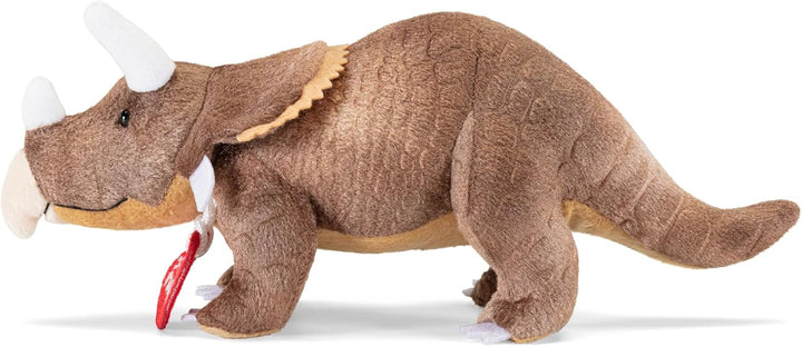 Trudi Triceratops Plüsch-Dinosaurier, Geschenk zum Geburtstag und Weihnachten | 22X10X9cm Grosse XS