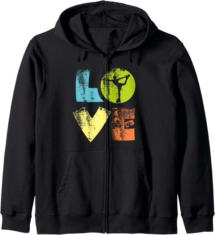 Rollkunstlauf Love Liebe Rollschuh Sport Geschenk Geburtstag Kapuzenjacke