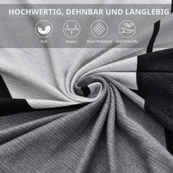 ShowyLive Sofa Überzug Couch Überzug 2er Set für Ecksofa L-Form Sofabezug 3 Sitzer+3 Sitzer, mit 4 S