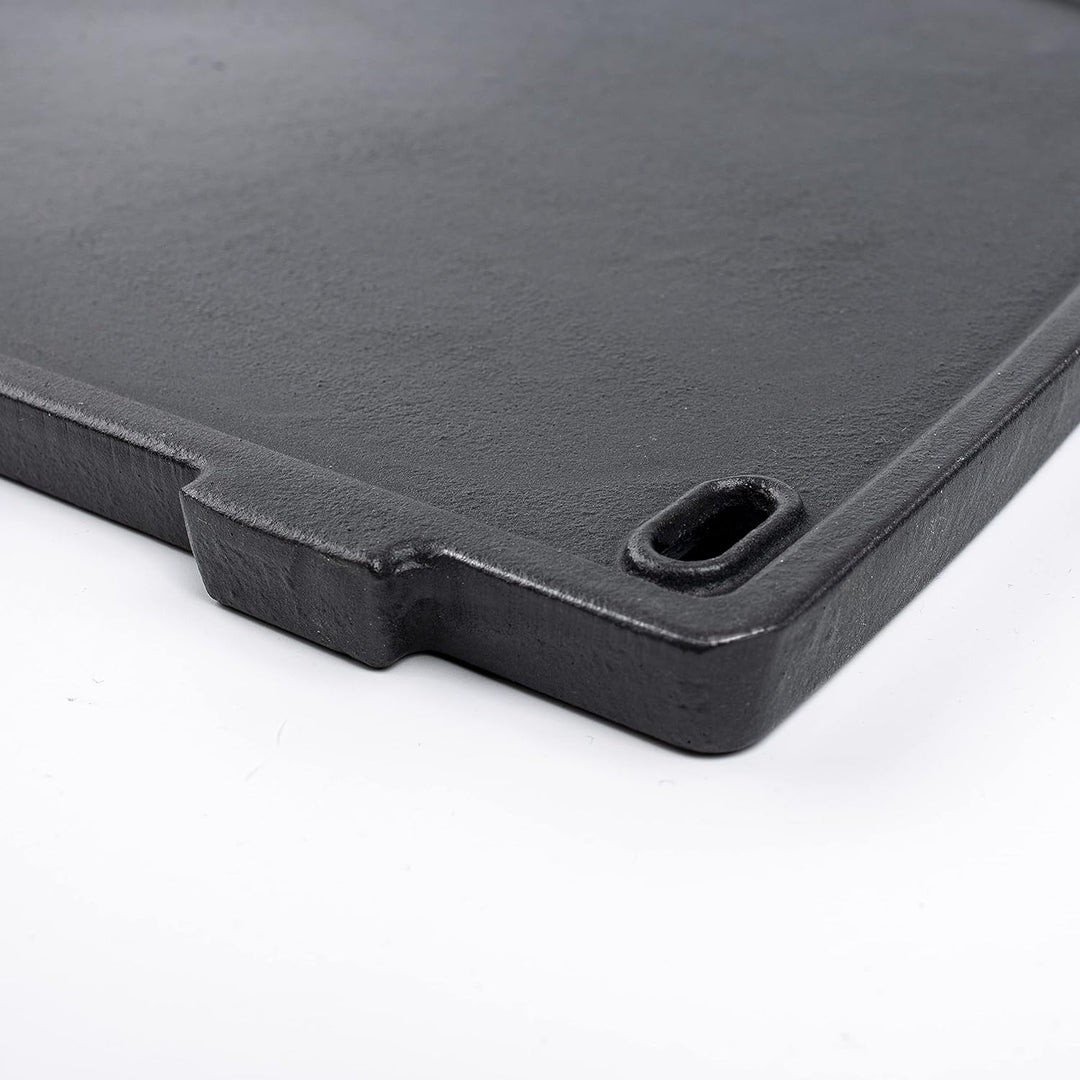 LOKHING 6558 32cm x 22cm Gusseisen Bretpfane Grillplate für Weber Q100 Q120 Q1000 Q1200 Series Grill