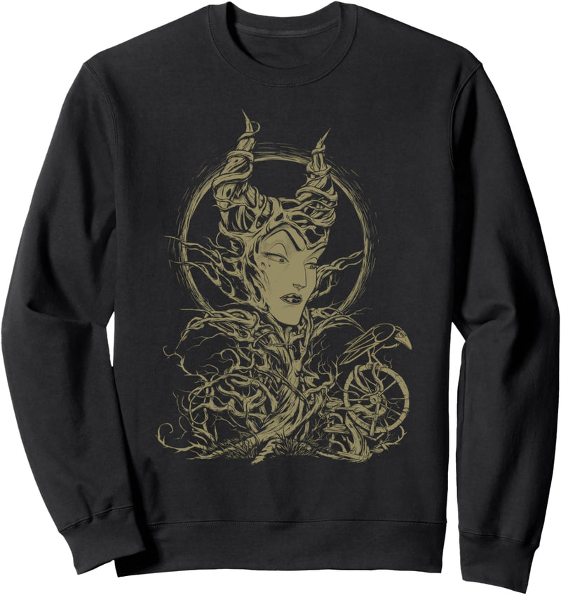 Disney Sleeping Beauty Maleficent Thorn Portrait Sketch Sweatshirt