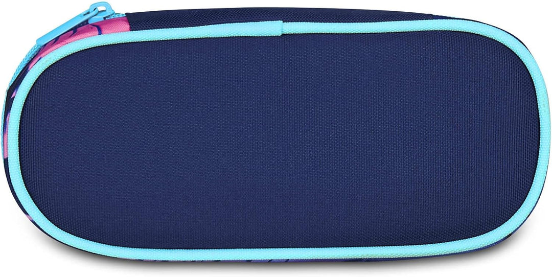 Seven Lilo & Stitch Federmäppchen Schule Round Plus, hellblau und rosa, ovales Federmäppchen mit Gum