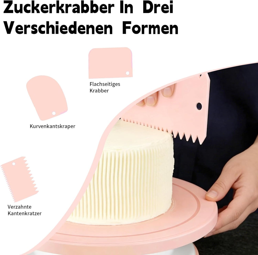 Torten ZubehöR, 137 StüCk Backen ZubehöR, Wiederverwendbar Tortenplatte Drehbar, Backutensilien Back
