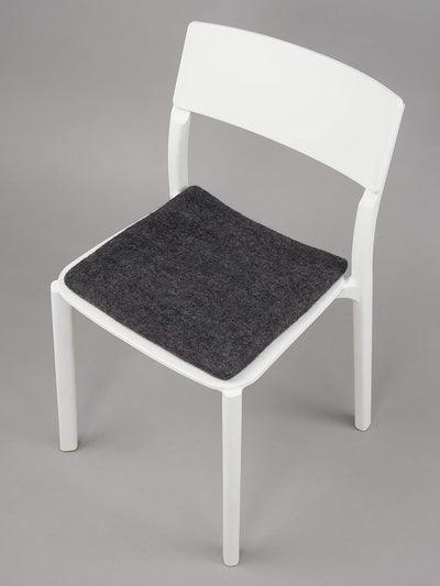 myfelt Flache Filz Sitzauflage, Filz Stuhlauflage - Hugo - quadratisch, 36x36 cm, Anthrazit Anthrazi