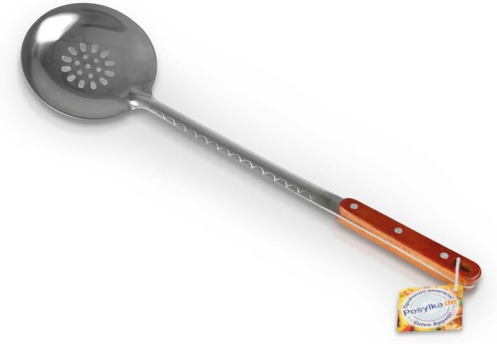 Utschak Feuerofen mit Gusseisen Topf flacher Boden mit Deckel 16 L Ø 44 cm Kazan Schaumlöffel für Pl