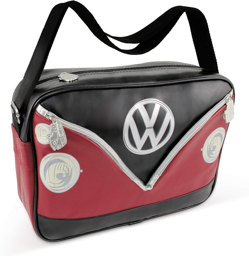 BRISA VW Collection - Volkswagen Schulter-Umhänge-Reise-Tasche-Freizeit-Bag mit VW T1 Bulli Bus Moti