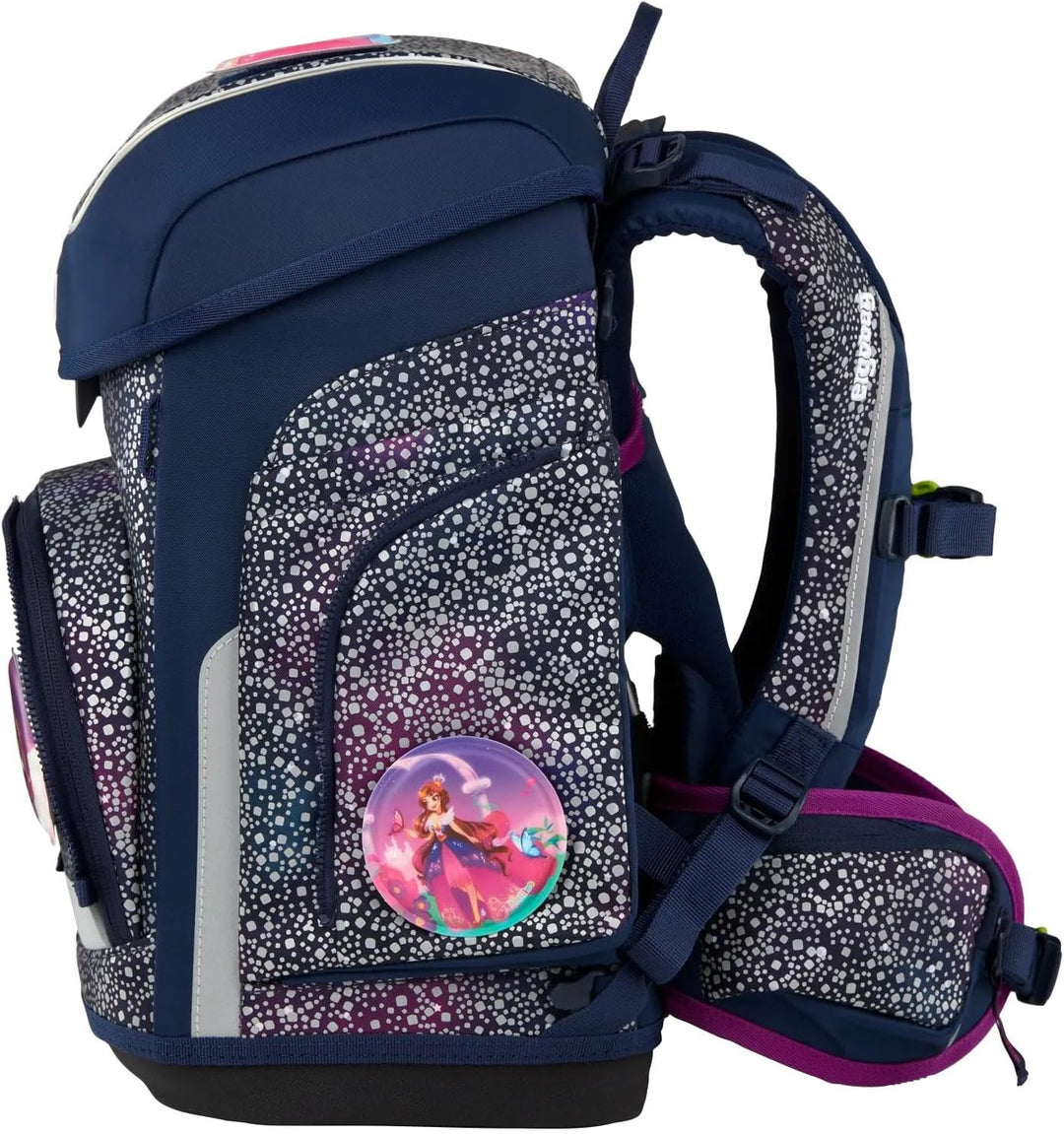 ergobag cubo Set ergonomischer Schulranzen Klassisch 5-teilig 1. Klasse Grundschule Bärlaxy - Lila E