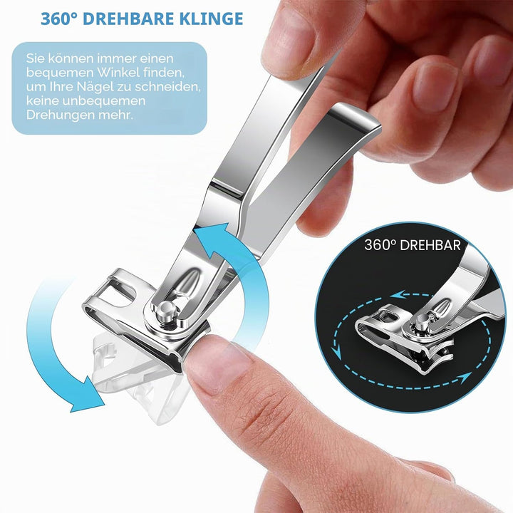 DRMODE Nagelknipser Set, Zehennagelknipser für dicke Nägel mit breiter Backenöffnung und scharf gebo