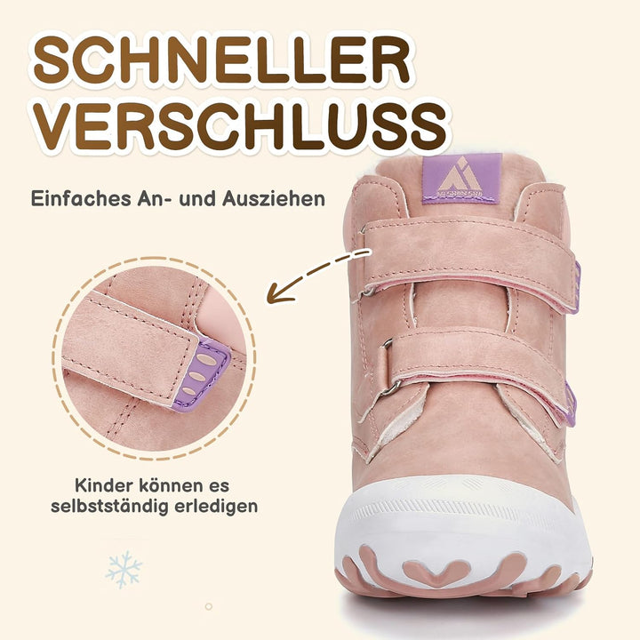 Mishansha Schneestiefel Kinder Winterschuhe Gefüttert Winterstiefel für Jungen Mädchen, Gr.24-38 EU