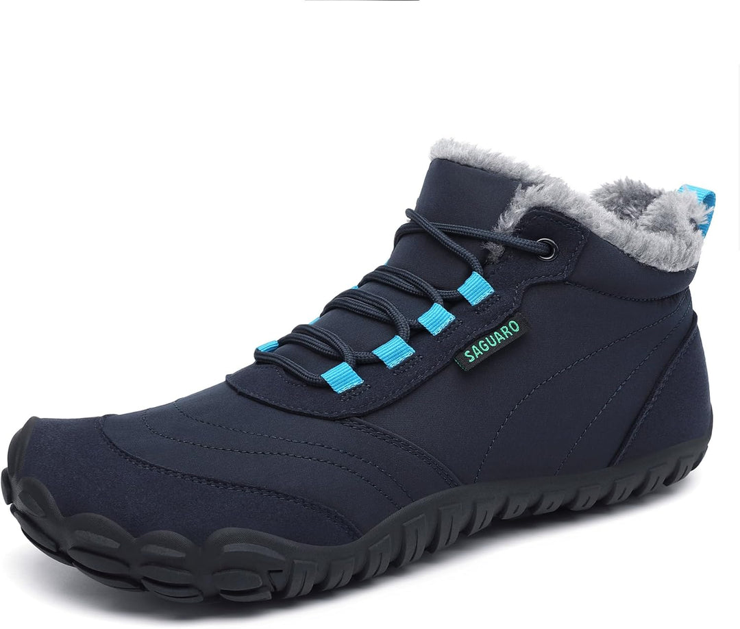 SAGUARO Barfussschuhe Winter Warm Wasserabweisend Gefüttert Winterschuhe für Damen Herren Gr.36-46 4