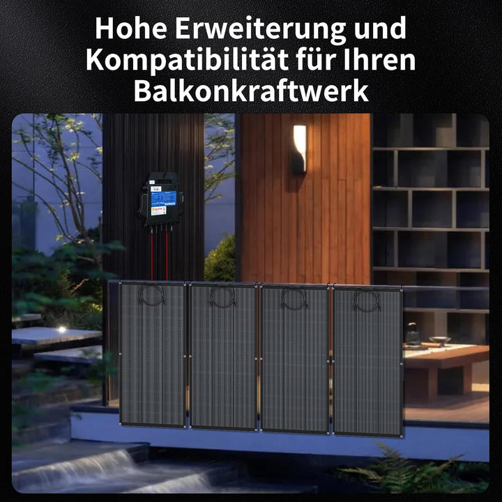 ECO-WORTHY 4 Stück Solarpanel Flexibel 200W,ETFE,25% hohe Umwandlung 800W Flexible Solarmodule für B